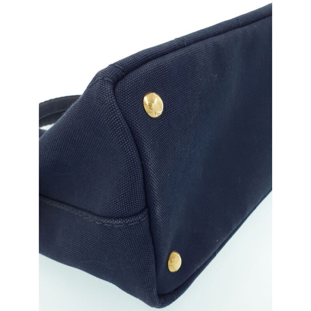 Prada 2way Tote handbag Denim top handles Canapa canvas Blue - Picture 4 of 9